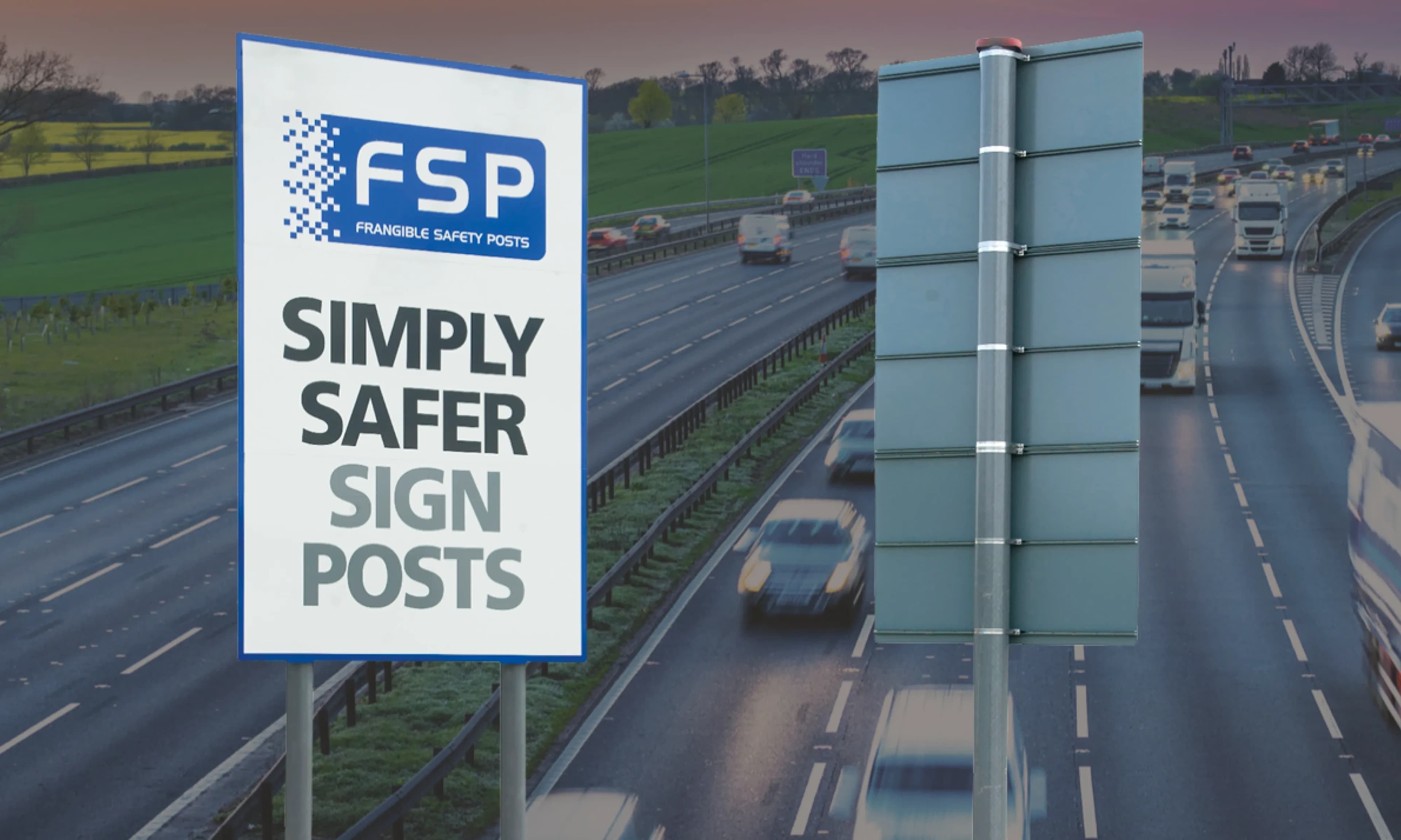 FSP logo and tagline on a road sign