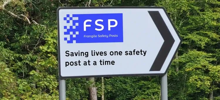 FSP logo and tagline on a road sign